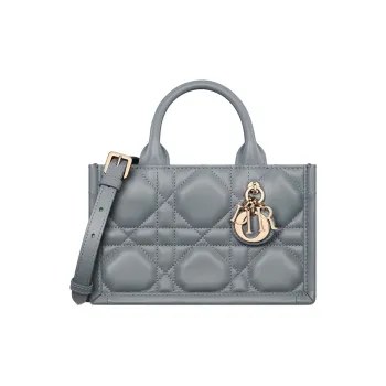 DIOR BookTote Calfskin Tote Bag, Shopping Bag, Shoulder Bag, Crossbody Bag, Handbag Mini Women's Cloud Blue