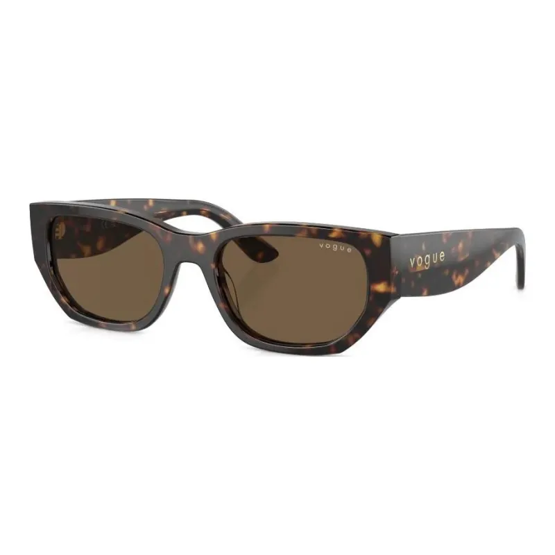 VOGUE Tortoiseshell-effect Rectangle-frame Sunglasses-0