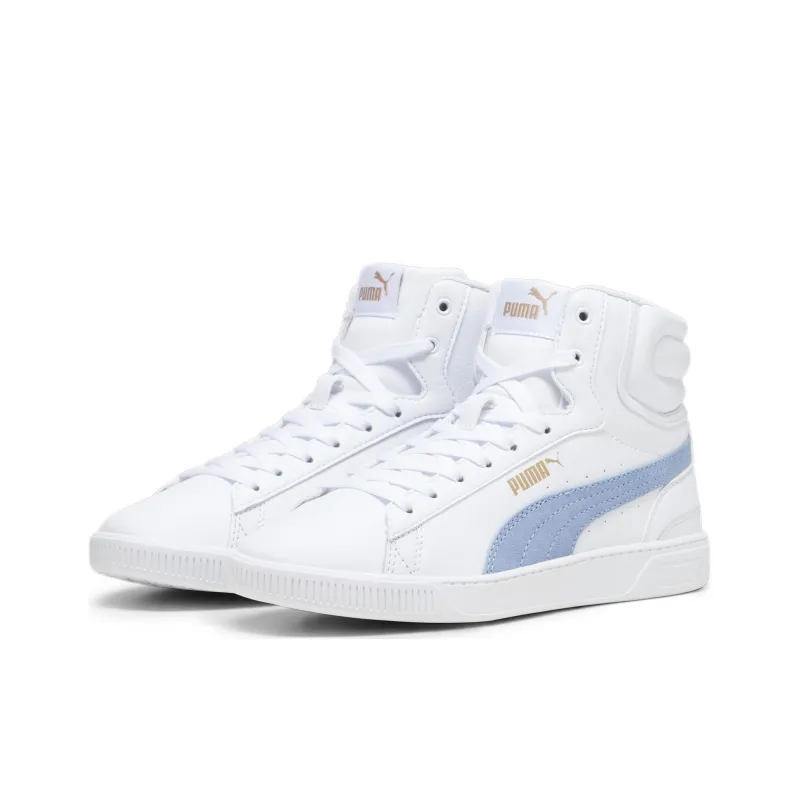 PUMA Vikky V3 Anti Slip Wear Resistant Mid Top Skateboard Shoes Women's Blue White-2