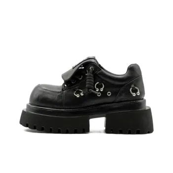 Little Sue Niche Design Trendy Fashion Dark Series Flip Top Derby Shoes Luxury Streetwear Loafers Women's