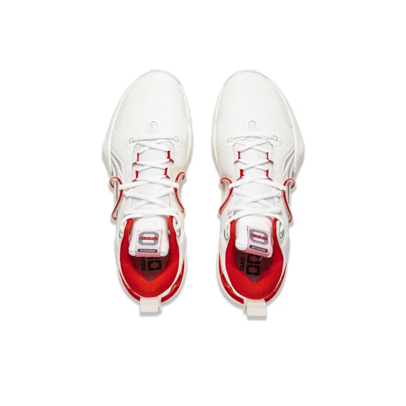LiNing Speed 8 Premium Cushioning Anti Slip And Wear Resistant Low Top Light Foam/䨻 Basketball Shoes Men's White Red-3
