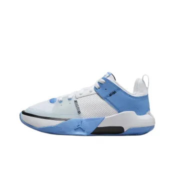 Jordan One Take 5 Anti Slip Wear Resistant Low Top Children's Basketball Shoes White Blue Teenagers