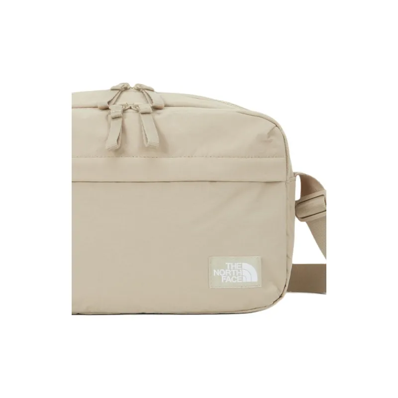 THE NORTH FACE Nylon Shoulder Bag, Crossbody Bag Medium Size Unisex Light Beige-2