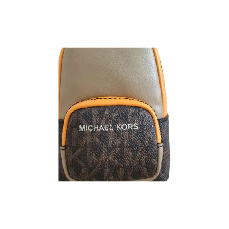 MICHAEL KORS MK Cooper PVC Styling Charm Coin Purse Regular Unisex Brown/Yellow-3