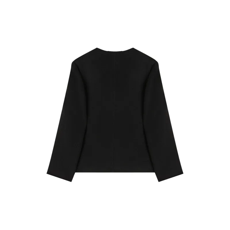 W2 Velvet feel Coat Men's Black-0