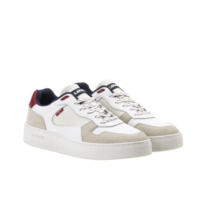 Levi's GLIDE Low Top Skateboard Shoes Men's White Umber-1