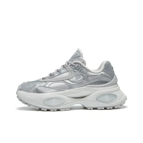 FILA FUSION BIANCO III Bianco 3 Height Increasing Wear Resistant Casual Shoes Women's Silver Gray