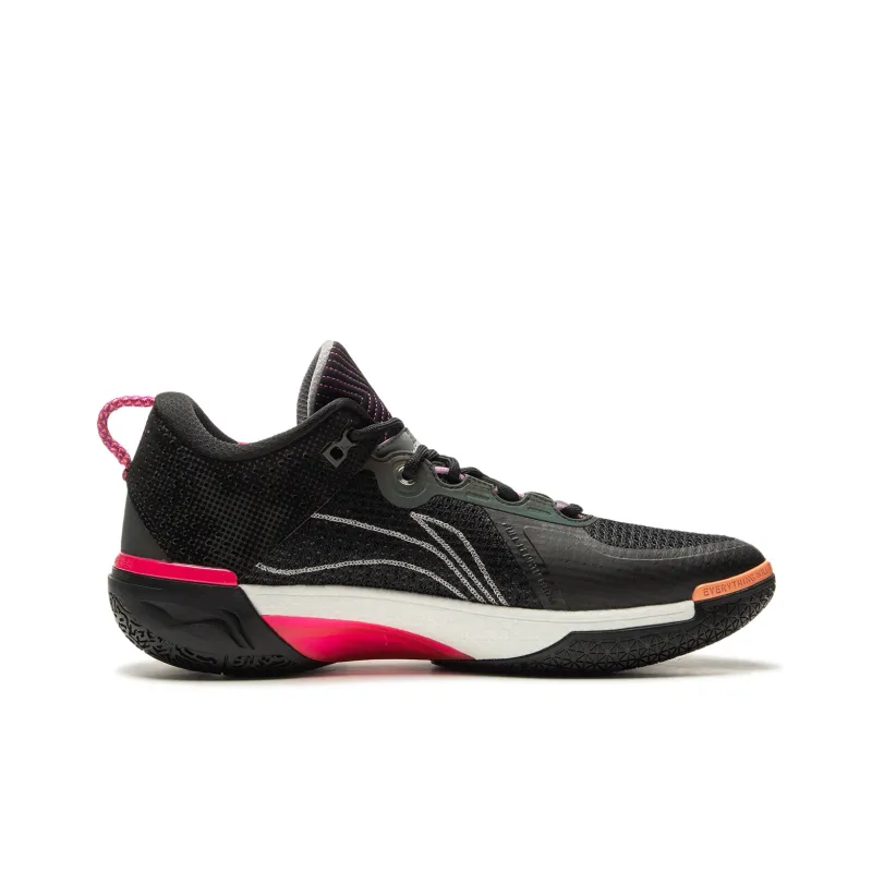 LiNing Wode Phantom 6 Cushioning Anti Slip And Wear Resistant Lightweight Rebound Low Top Basketball Shoes Men's Black-1