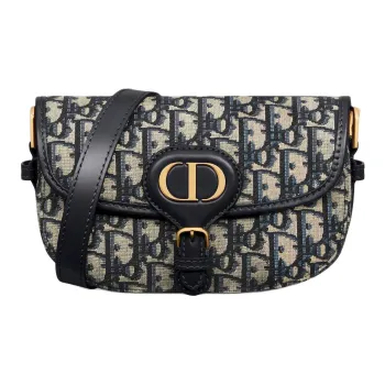 DIOR Bobby Cotton With Calfskin Shoulder Bag Crossbody Bag Women's Blue
