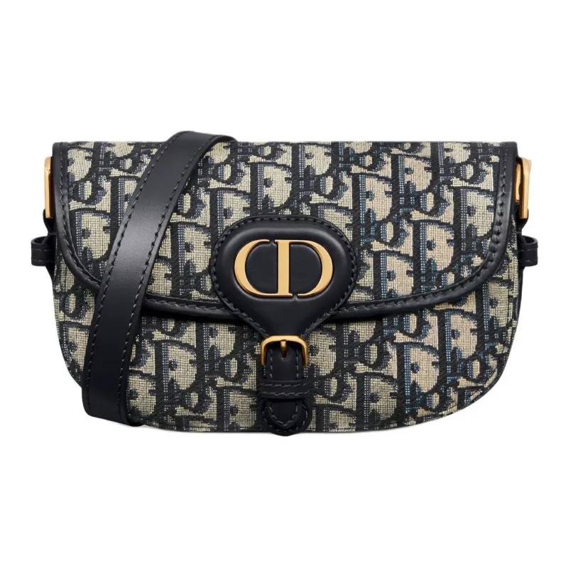 DIOR Bobby Cotton With Calfskin Shoulder Bag Crossbody Bag Women's Blue-0