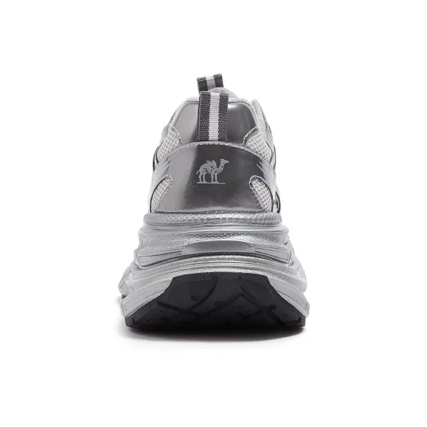CAMEL Galaxy 2.0 Chunky Sneakers Women's Low Top Beige/Gold, Silver, Dark Gray/Gunmetal, Light Brown-4