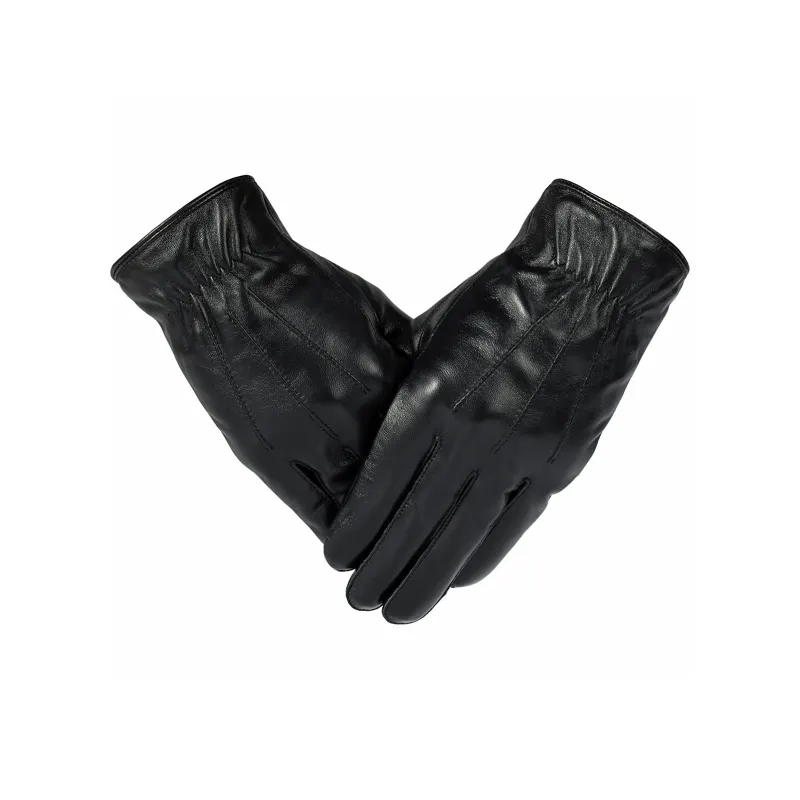 Shanghai Story Sheepskin Knit Gloves Men's Black Gift Box Set-61