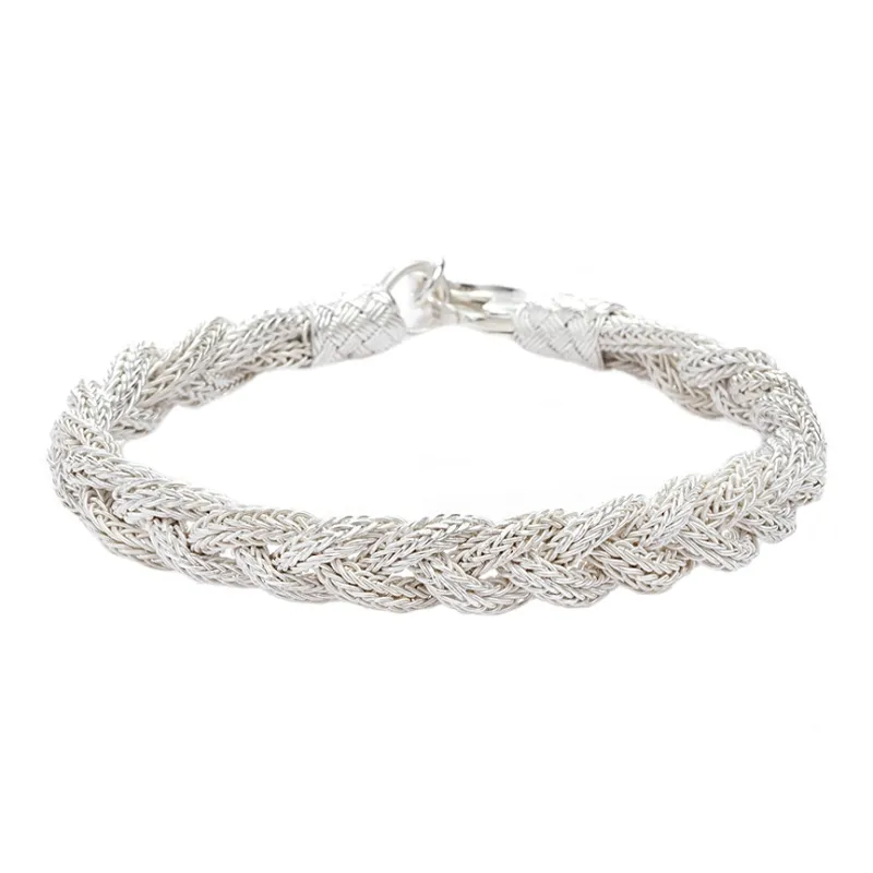 LUCKYMOJO 990 Silver Pure Silver Bracelets Unisex-0