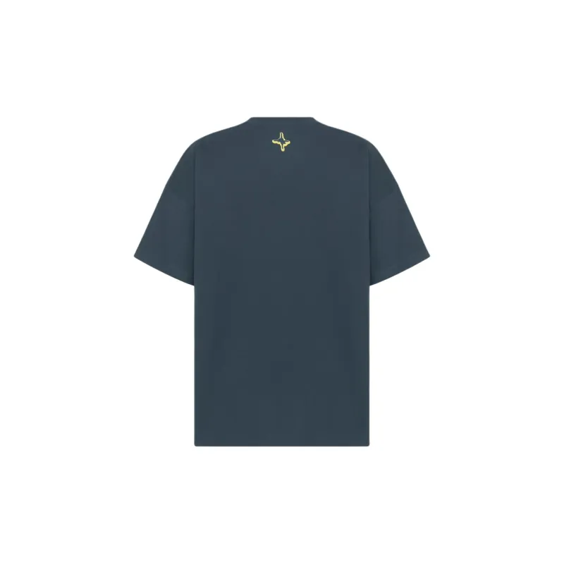 DIOR Lewis Hamilton Collaboration Series T Shirts Men Marine Blue-1