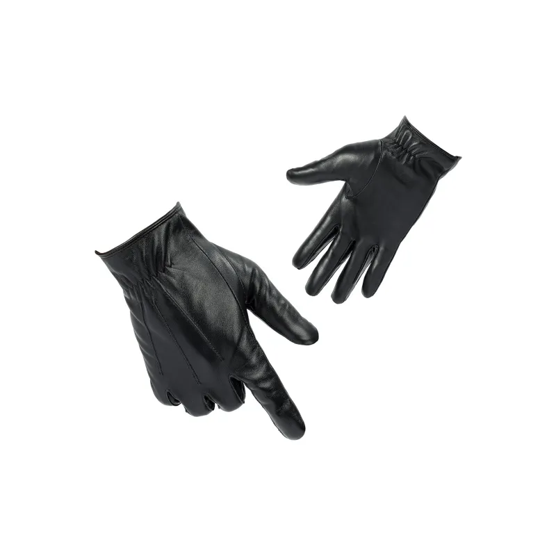 Shanghai Story Sheepskin Knit Gloves Men's Black Gift Box Set-62