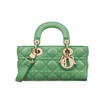 DIOR Lady D Joy Lambskin Lady Dior Bag, Shoulder Bag, Crossbody Bag, Handbag Small Size Women's Jade Green