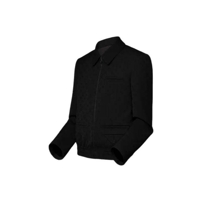 LOUIS VUITTON Monogram Jacquard Wool Jet Pocket Blouson-2