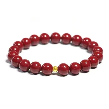 Bubble Scallops Reconstructed Cinnabar Bracelets Unisex