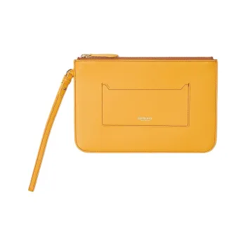 Burberry Lambskin Clutch Women's Yellow