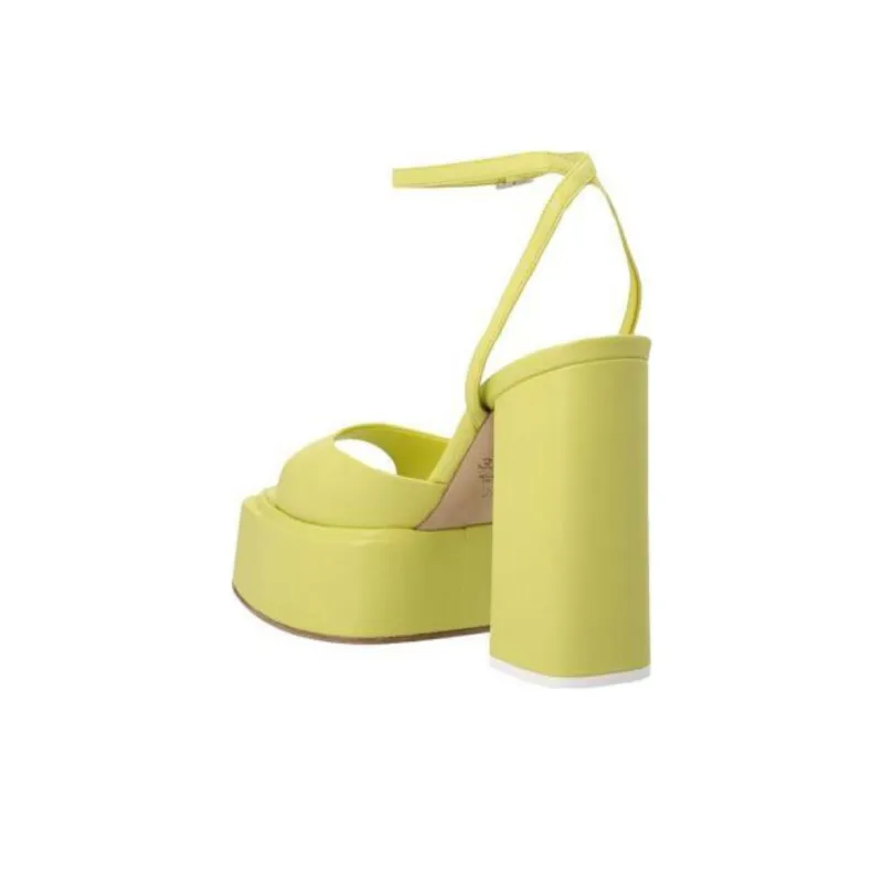 3JUIN Beth Strap Sandals 12cm Women's Yellow-2