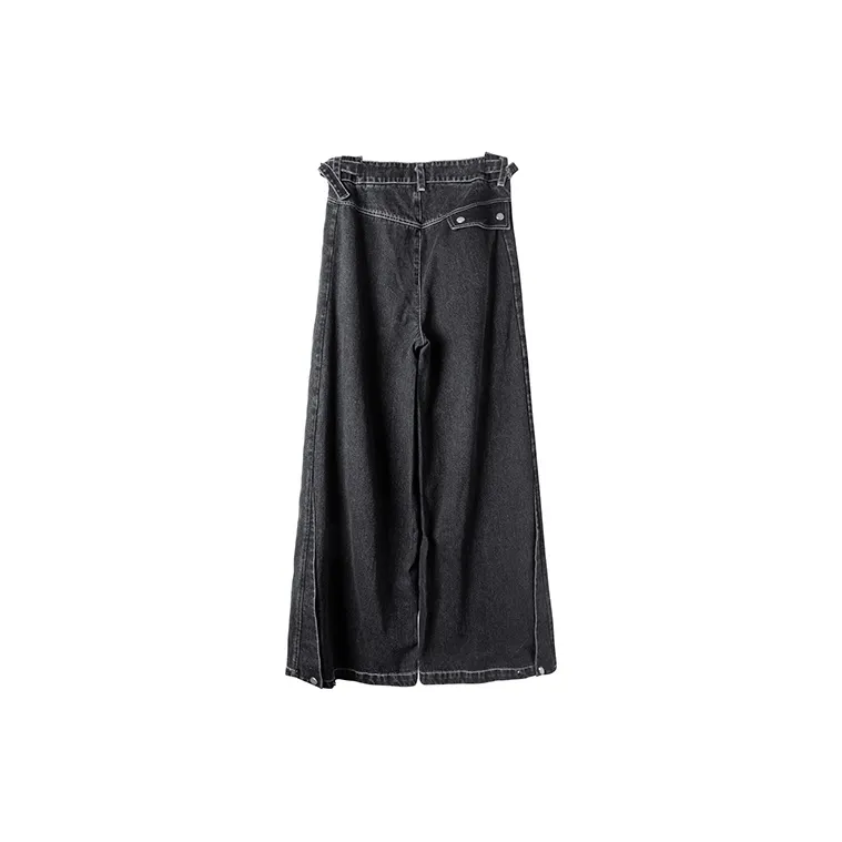 HUANXIANGZHE Jeans Unisex Black-1