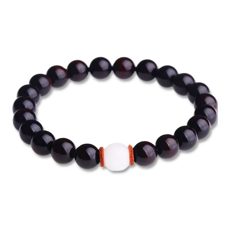 Yeon yun Jewelry Small Leaf Red Sandalwood Bracelets Unisex-0