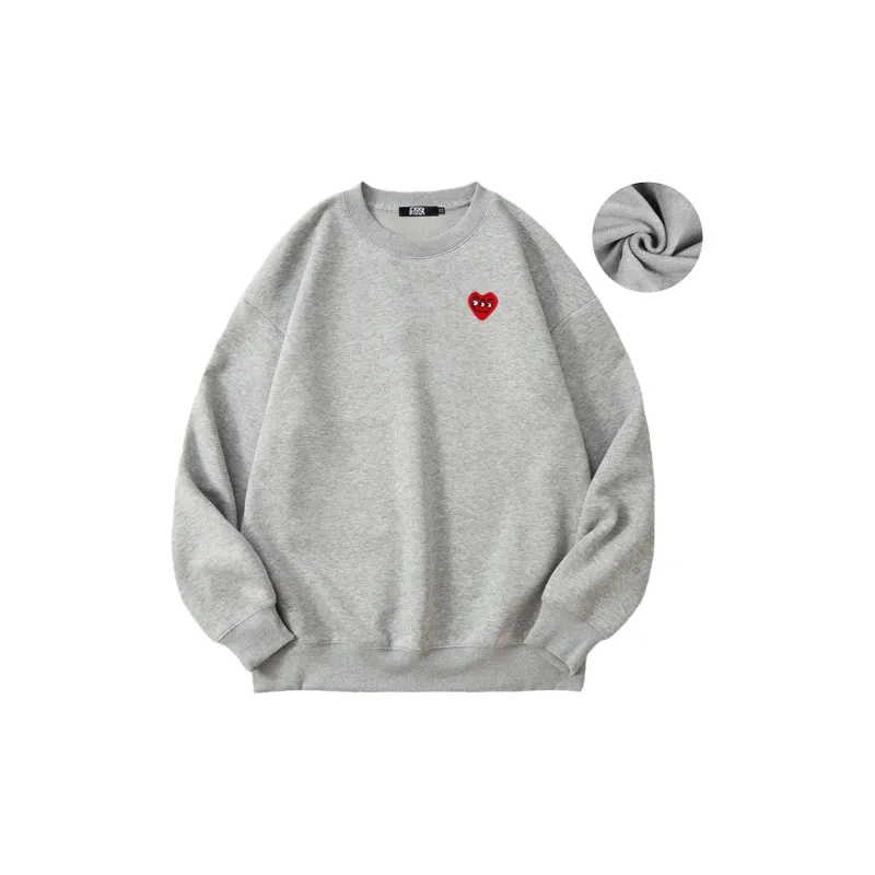 GXXX Heart Long Sleeved Crew Neck Sweatshirt Unisex-44