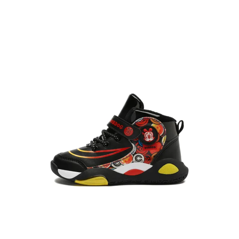 BOBDOG Slip Resistant Cushioning Wear Resistant Warm Mid Top Children's Basketball Shoes Kids'-5