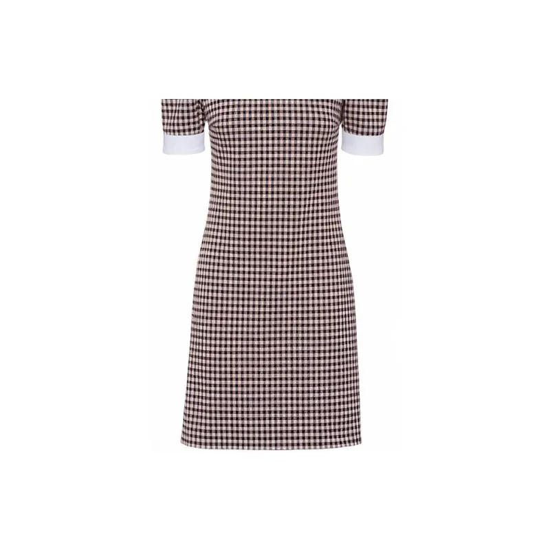 MIU MIU SS22 Short Sleeved Dresses Women's Brown-6