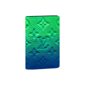 LOUIS VUITTON Pocket Organizer Taurillon Illusion Blue/Green