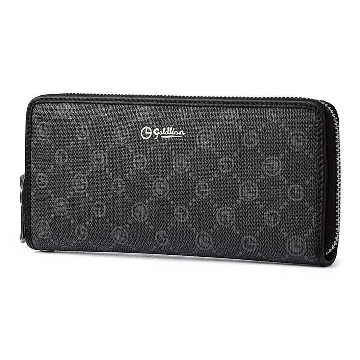 GOLDLION PVC Polyvinyl Chloride Clutch Regular Men's Black-1
