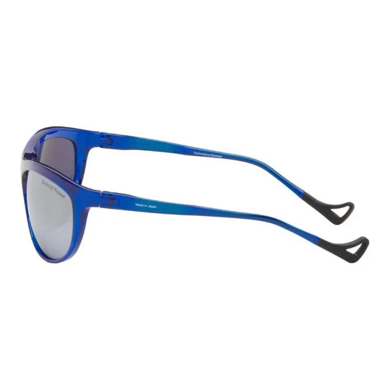 District Vision Titanium Rubber Polyacrylonitrile Oval Sunglasses Men's Blue-1