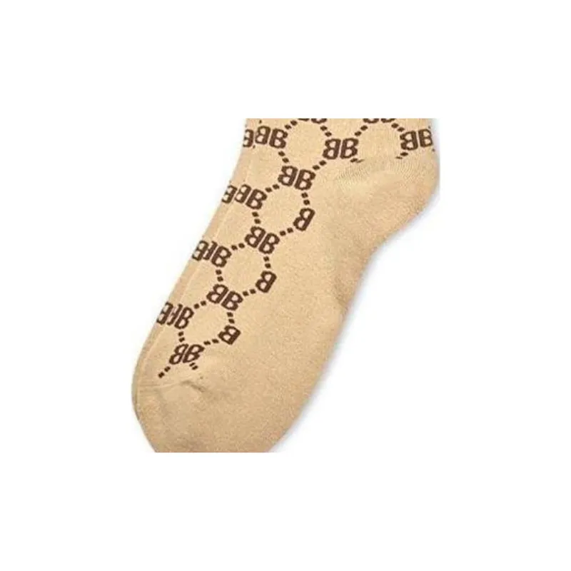 GUCCI x Balenciaga Mid-Calf Socks Unisex Beige-2