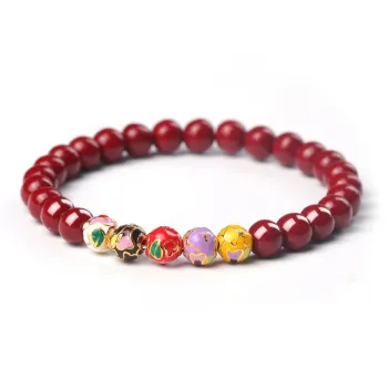 Moon Jewelry Reconstructed Cinnabar Bracelets Unisex