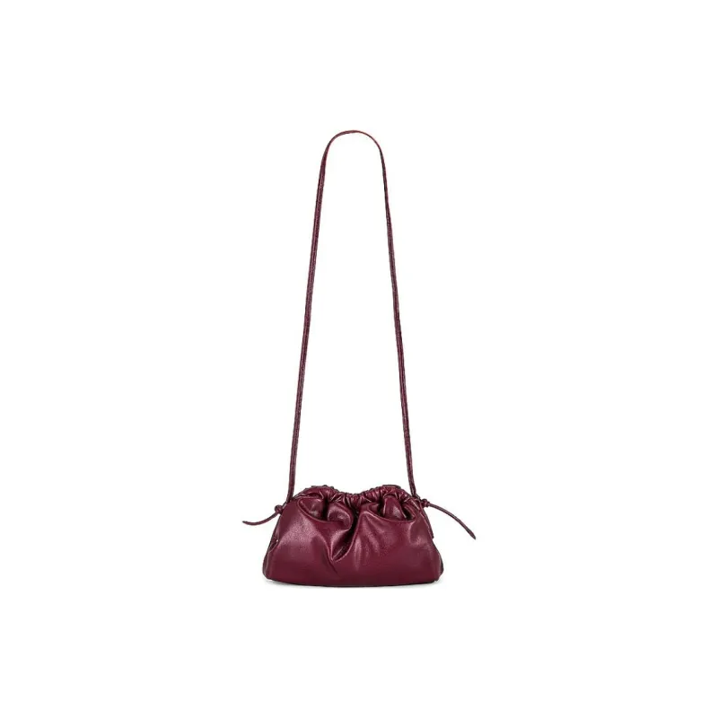 MANSUR GAVRIEL Saffiano Leather Shoulder Bag Crossbody Bag Mini Women's Dark Purple Red-2