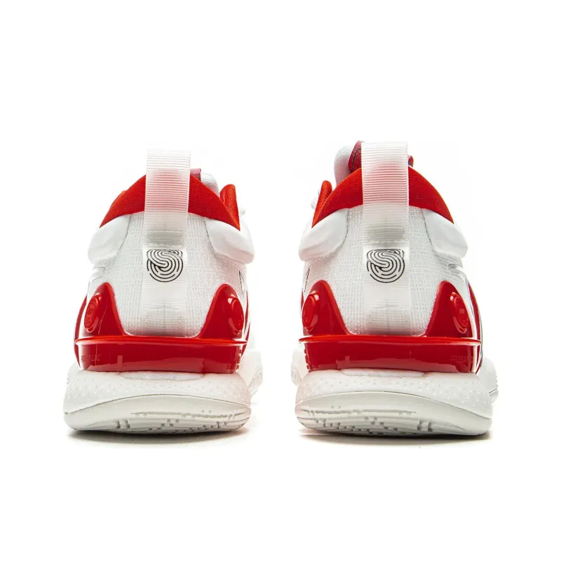 LiNing Speed 8 Premium Cushioning Anti Slip And Wear Resistant Low Top Light Foam/䨻 Basketball Shoes Men's White Red-5