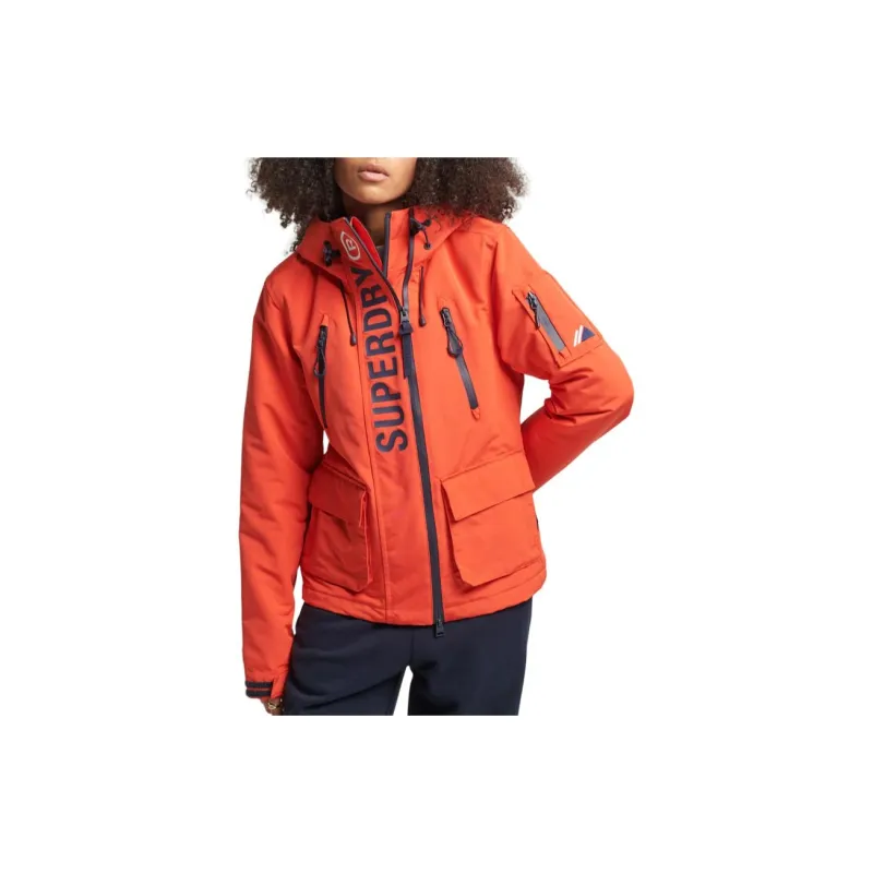 SUPERDRY Windbreaker Jacket Women's Orange Red-1