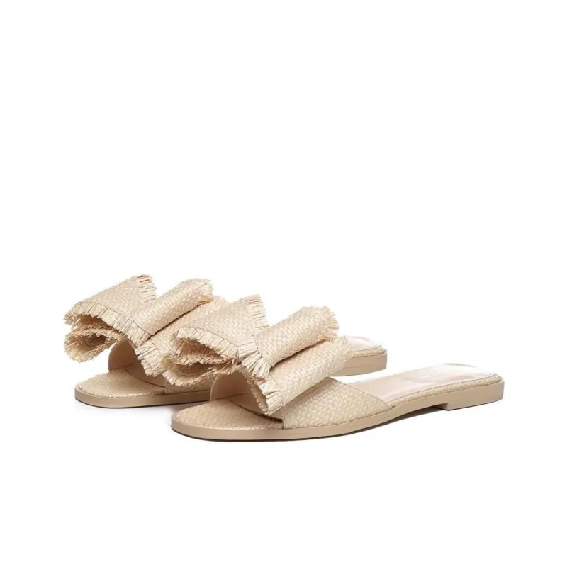 MACH & MACH Slip Resistant Slide Slippers Women's Beige-2