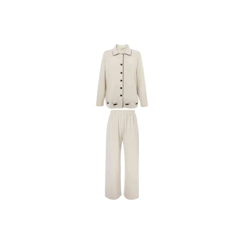 THE BEAST Pajama Set Women's Beige-0