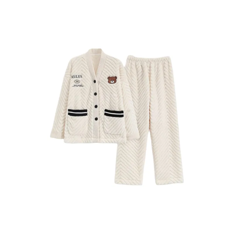 Ordifen Pajama Set Women's Milk White-0