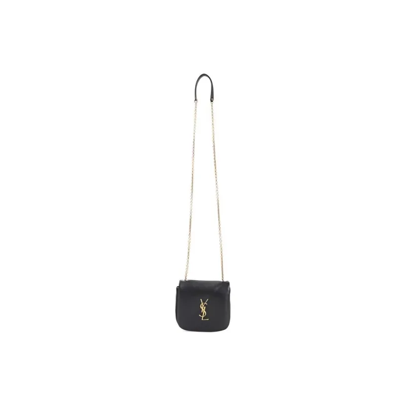 SAINT LAURENT Lambskin Crossbody Bag, Shoulder Bag Women's Black-0