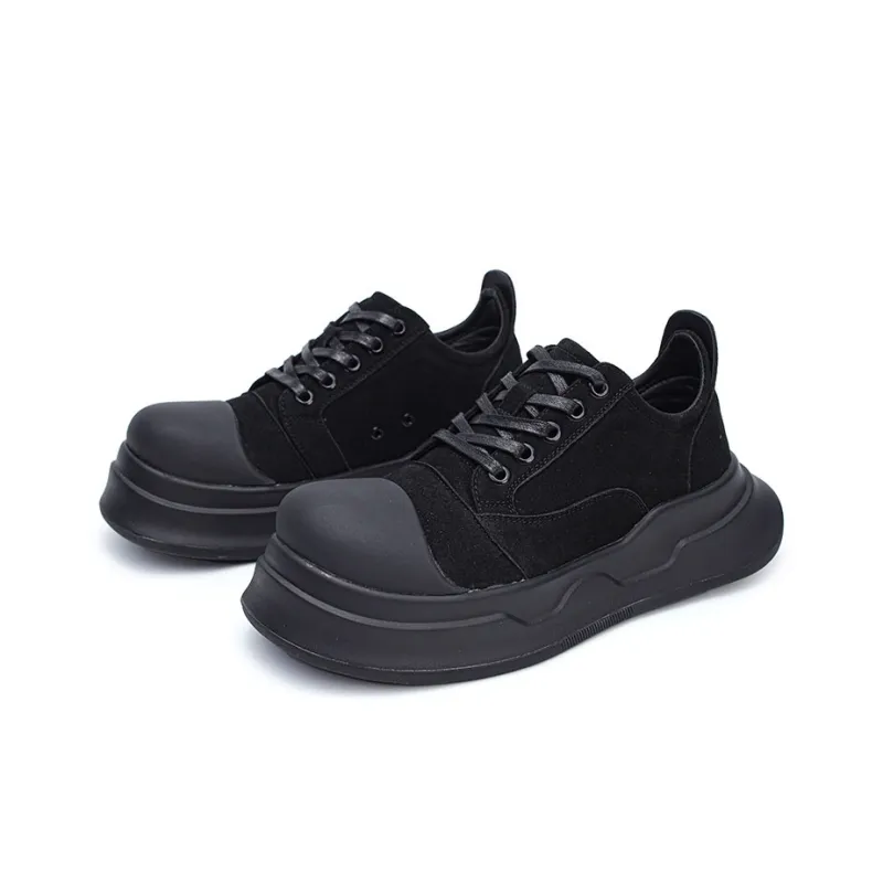 Roubini Durable Lightweight And Breathable Low Top Skateboard Shoes Unisex Black-7