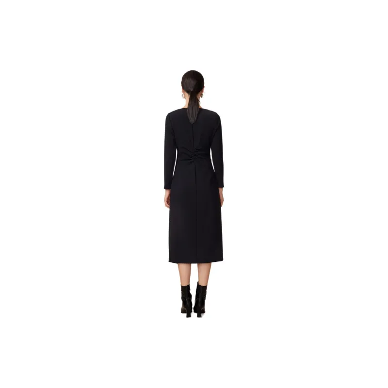 BBLLUUEE Long Sleeved Dress Women's Ink Black-0