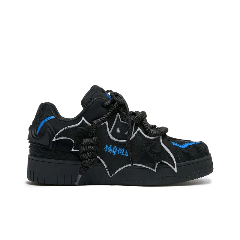 MQMS Skateboard Shoes Unisex Low Top Gray/Black/Blue-1