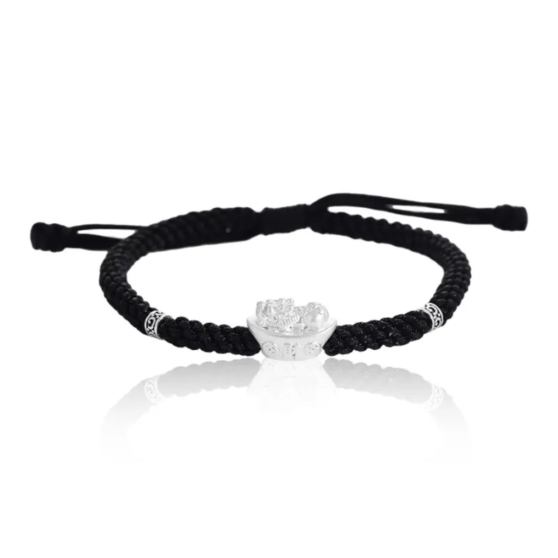 FOREVER MELODY Sterling Silver Rope Bracelets Unisex-0