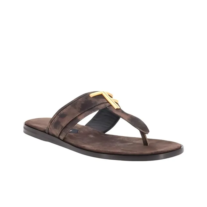 TOM FORD Brighton Suede Sandals-3