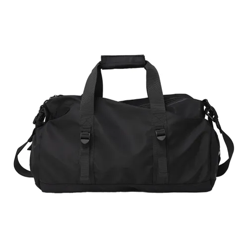 DOSRFINI Oxford Portable Sports & Fitness Bag With Football Travel Bag Men's Black