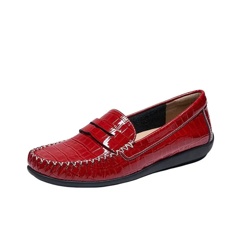 WALKER SHOP Loafers Women's Black/Ecru/Red-15