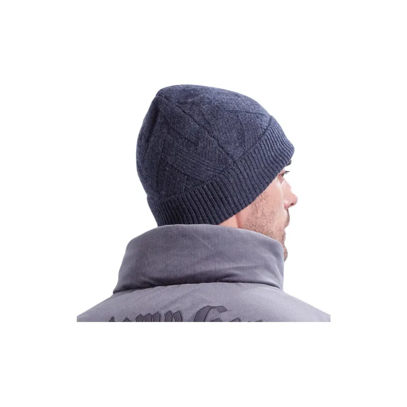 H YXIANG Pure Wool Beanies Men's-9