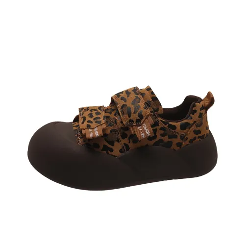 Fawn Miri Cushioned Slip Resistant Low Top Casual Shoes Women's Leopard Print